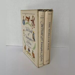 The World Of Pooh 1957, Christopher Robin 1958 Hardcover Box Set Slip Case RARE